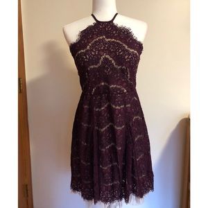 Maroon Lace Dress